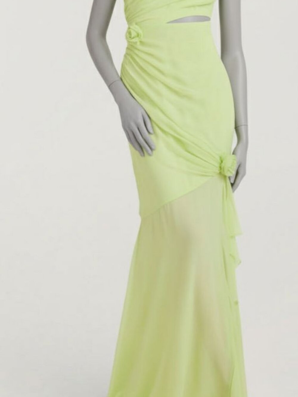 Cinq à Sept Women's Green Silk Kaleb Gown Dress Size 12